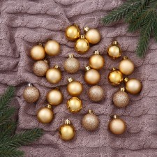 Set of balls plastic D-3 cm, 24 pcs 