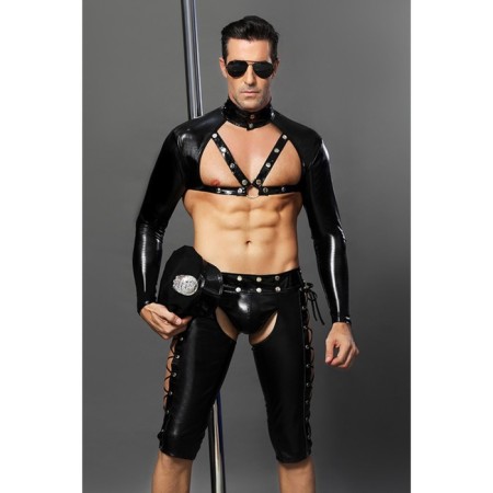 Candy Boy Josh Police Costume, Black Color, OS-2