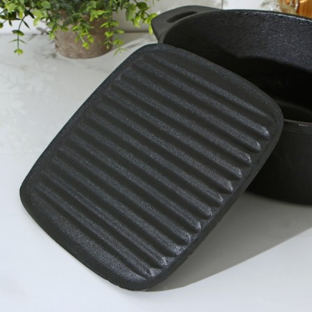 Press Press cover “Square”, cast iron, 23 × 23 cm, black-2