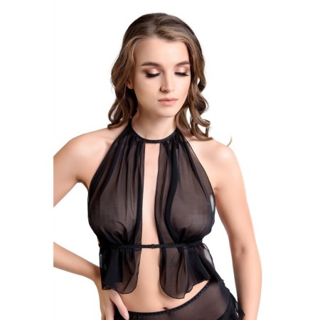 Bralett with Erolata Clara belt, black (42-46)-2
