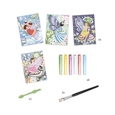 Set for decorating with sparkles Djeco "Flemes"-2
