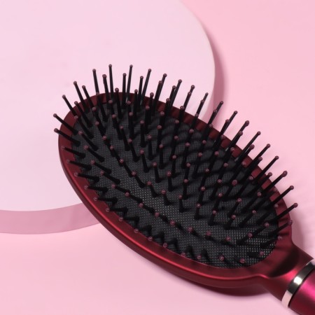 Comb massage, rubberized pen, 7 × 24 cm, purple color-2