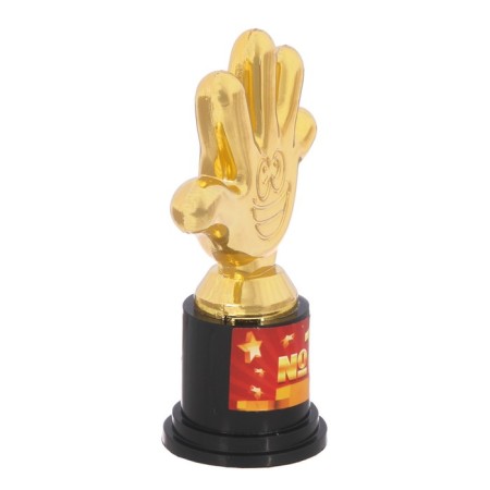 The award figure "1st place", five, cup, plastic, gold, 6.5 x 10.5 x 4 cm.-2