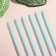 Set of candles in the cake, 6 pieces "Happy", 17 cm, blue with blue
