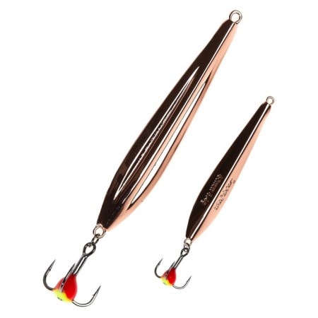 Vertical Winter Lucky John Fin Blade with a chain and a tee, 5 cm, c blister