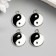 Decor for creativity Metal, enamel "Yin-Yang" silver 2.2x1.8 cm