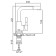Accoona A9690-2 sink mixer, single-legged, with a nut, stainless steel