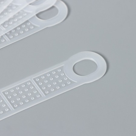 Silicone overlays for shoulders, anti -slip, set 10 pcs, 10 × 2.2 cm, white color-4