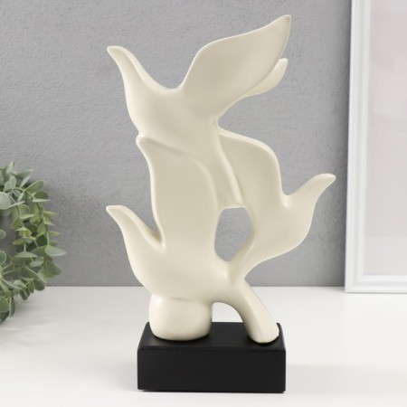 Souvenir Ceramics "Three Birds" White 8x17.5x29.5 cm-3