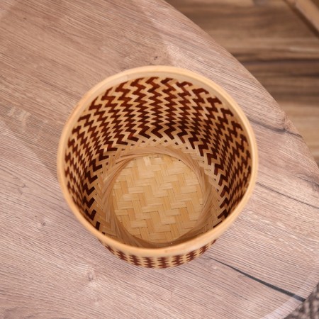 Wicker basket, from bamboo 20x20x17 cm-2
