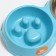Double bowl for slow feeding 30.5 x 17 x 5 cm, blue