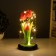 Night "Tulips" LED 3HAAA Red 10.5x10.5x22cm