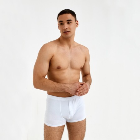 Panties men's boxers with gulfik minku color white, river 52