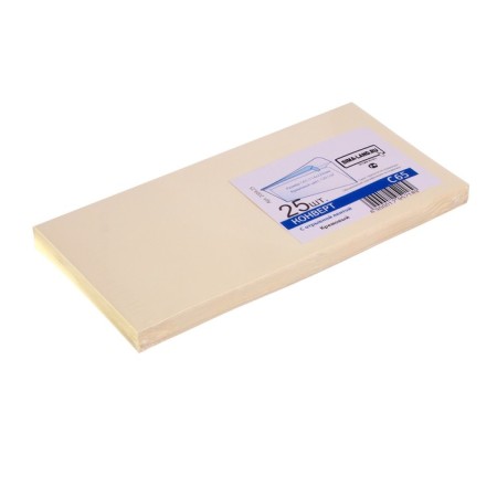 Envelope C65 114 x 229 mm, color, without a telling, without a window, a tear -off tape, 120 g/m2, cream