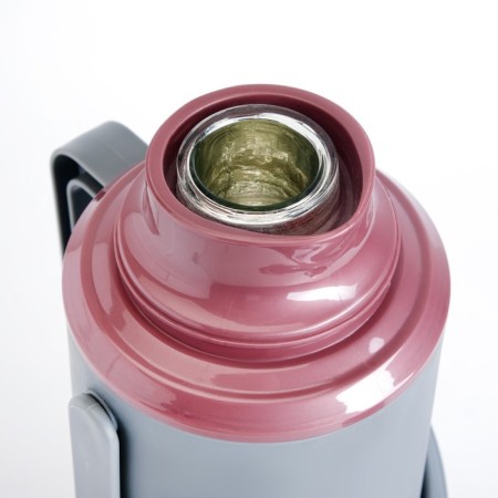 Thermos 1.2 l, with a glass flask, retains heat 24 hours, pink-2
