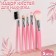 Set of makeup brushes "Tenderness", 5 objects, pink color