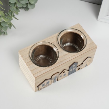 Summary tree for 2 candles "houses" d = 4 cm 7.7x15.5x8 cm-4