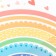 Sticker Plastic Interior color "Multi -colored rainbow with a bird" 30x60 cm