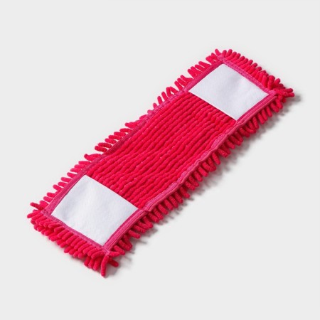 Nozzle for a flat mop of the share, 43 × 13 cm, microfiber booklies, red color-3