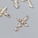 Decor for creativity Metal "Cross" gold, rhinestones 2.5x1.7 cm