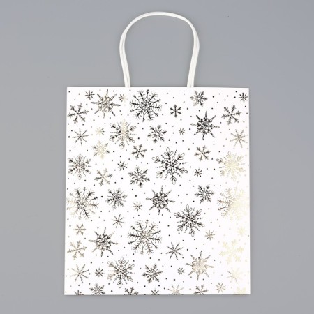 Package Gift New Year's craft "Snowflakes", 22 x 25 x 12 cm, New Year-3