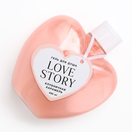 Shower gel Love Story, 430 ml, strawberry caramel, pure happiness-1