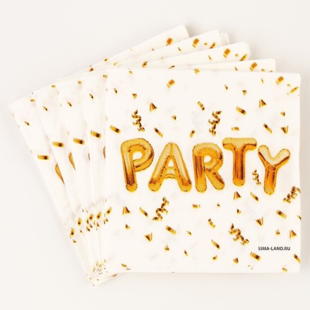 Paper napkins 25*25cm "Party" (set 20 pcs)-3