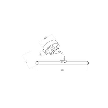 Maytoni MIR014WL-L9G3K, 1XLED, 9W, 19x42x12 cm, 500lm, gold gold.-5