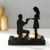 Summary Metal for 2 candles "Dry" black 12.5x12x6.8 cm