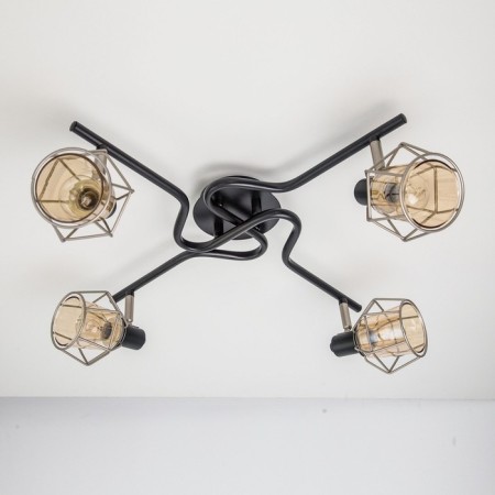 Tavern lamp, 4x60W E14 black-3