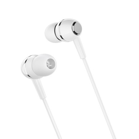 Headphones Borofone BM36 Acura, vacuum, microphone, jack 3.5 mm, cable 1.2 m, white-1