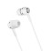 Headphones Borofone BM36 Acura, vacuum, microphone, jack 3.5 mm, cable 1.2 m, white