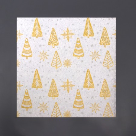 Siliconized "Christmas trees", gold in sheets, 0.18 x 0.18 m-2