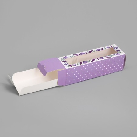 Box for Makarun, confectionery packaging "Lavender", 18 x 5.5 x 5.5 cm-2