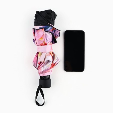 Umbrella with the inner print "Watercolor flowers", 8 spokes-7