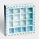 New Year. Box for 16 sweets "New Year's Post", 17.7x17.7x3.8 cm, confectionery packaging