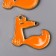 Decor for creativity Metal "Red Fox" Emal 2.3x2.4 cm