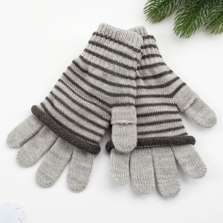Gloves female, the color is light gray, size 18-1