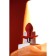 Anal vibration trough Glam, silicone, red color, size 9.7 cm, d = 4 cm