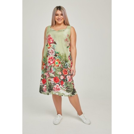 Sarafan female, size 54, the color is light green-2