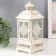 Climber Metal, glass "Lantern - Round Flower" White with a patina 12.5x12.5x30cm