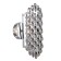 Wall lamp GLAZGO 1xe14 40W, size 15x13x30 cm, chromium color