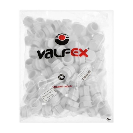 Polypropylene plug valfex, threaded, d = 32 mm x 1 ", white-2