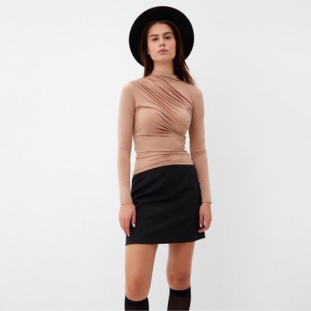 Women's jumper with draping Mist Classic Collection, p. 44, beige-2