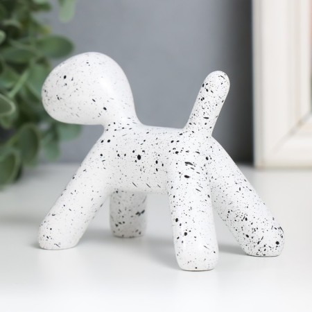 Souvenir Polystone "Dog" White in specking 10x7.8x5.4 cm-3