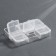 Organizer for decor, 6 cells, 5.3 × 7.5 × 1.3 cm, the color is transparent