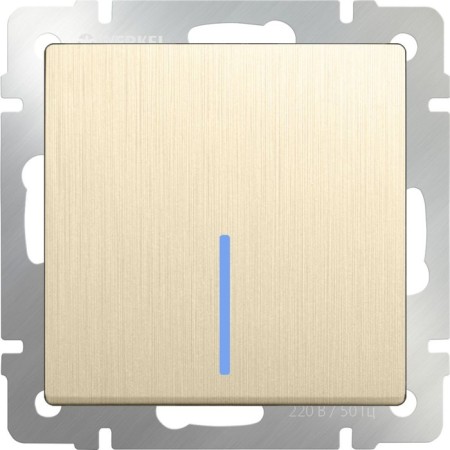 Single-valve circuit breaker with WL10-SW-1G-2W-LOD backlight, champagne color