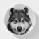 Porcelain plate "Wolf", D = 17.5 cm, white