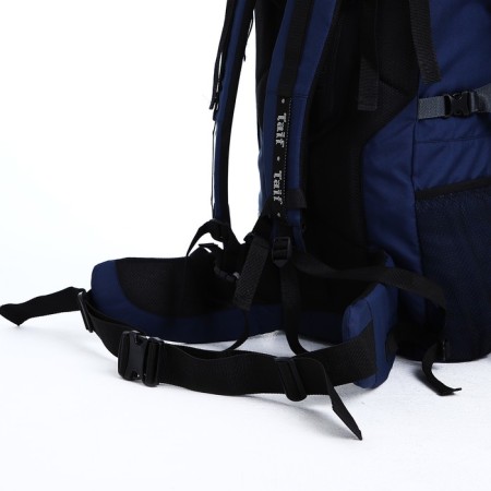 Tourist backpack, TAIF, 80 liters, cord department, 2 outer pockets, blue color-6
