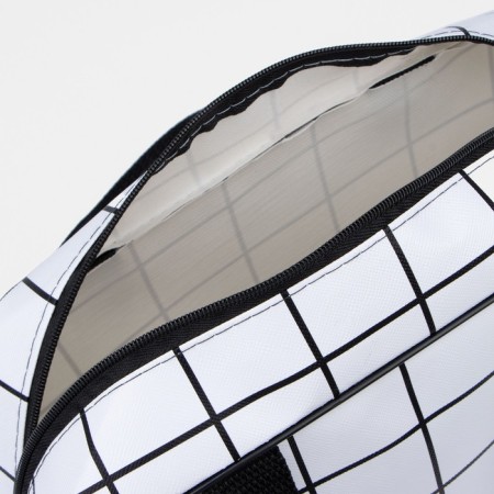 Cosmetic bag with lightning, white/black color-2